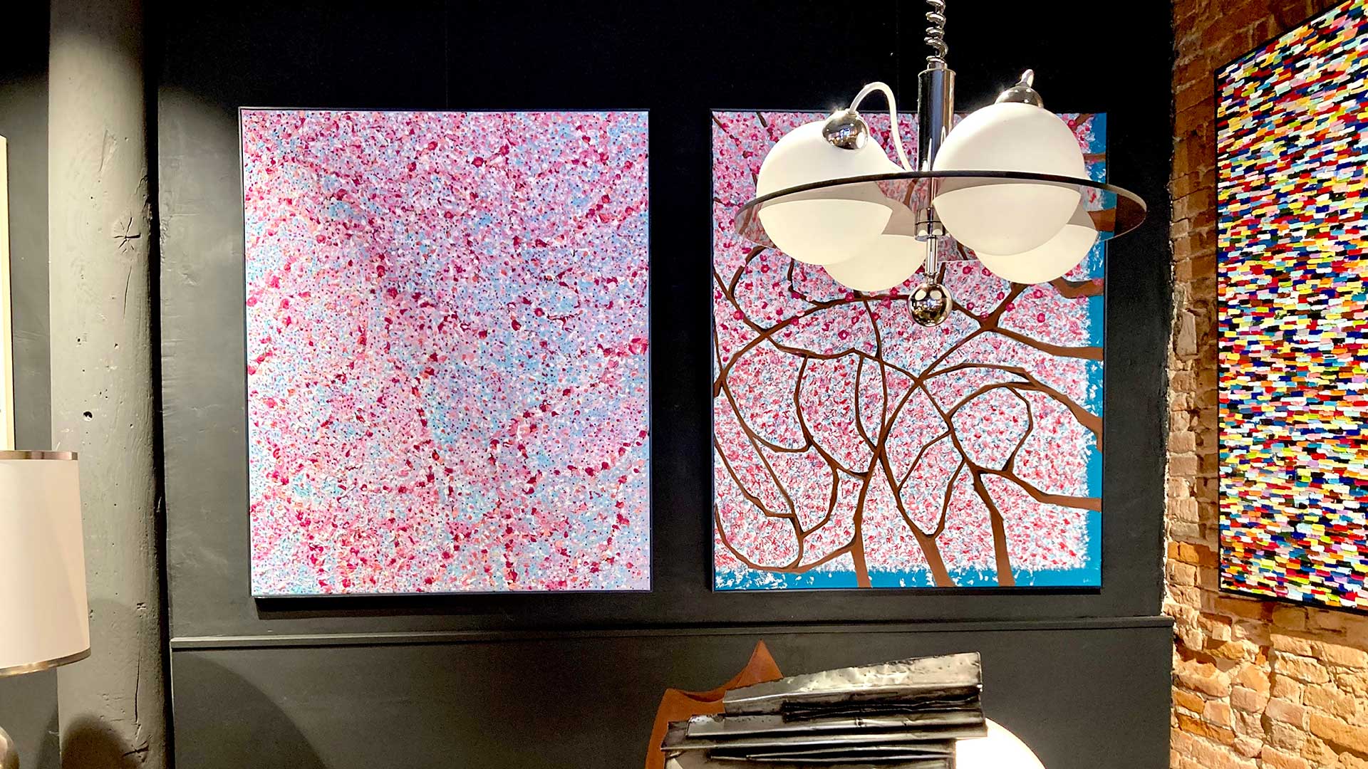 Les Cerisiers ⏐ Huile sur toile L100 x H 120 (x2) ⏐ Collection privée